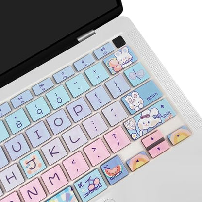 Silicone Keyboard Cover for MacBook Air 13 inch 2021 2020 Model A2179 A2337 M1 Chip, Cute Bunny - color: Cute Bunny