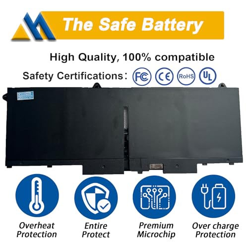 58Wh 4-Cell Laptop Battery 07KRV 15.2V 3625mAh Replacement for Dell Latitude 5530 3570 5430 Precision P104F P137GCompatible with M69D0 H4PVC Y86WG 078FWY 4FVJG O7KRV - size: 9.06*3.15*0.30 inch 07KRV