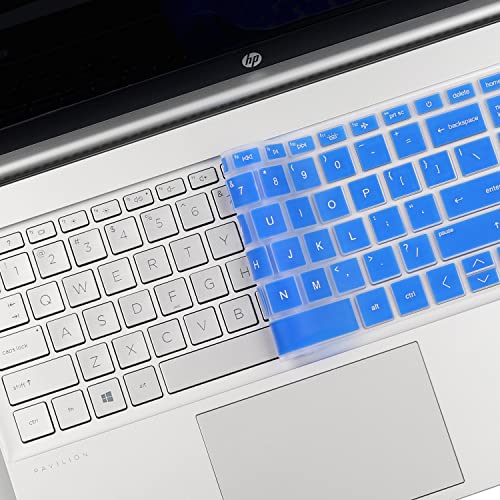 Keyboard Cover for 17.3 HP Laptop 17 17z 17-cn 17-cp 17z-cp000 17-cn1053cl cn0053 17-cn0065cl 17-cn0025nr cn0021nr 17-cp1124od 17-cp0035cl 17-cp0076nr cp0124od cp0047nr cp0013dx cp0025nr, HP 15-eg/eh - color: Blue