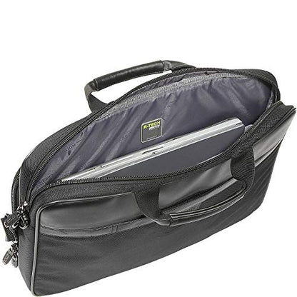 Kenneth Cole Reaction Urban Traveler Slim 18.4" Laptop Sleeve Top Zip Computer Portfolio Bag, Black - style: Briefcase