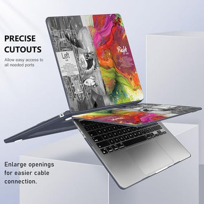 May Chen for MacBook Air 15 inch Case M5 M4 M3 M2 2026 2024-2023, Model A3448 A3241 A3114 A2941, Closes Seamlessly Hard Shell Laptop Cover with Keyboard Cover, Brain - color: Brain