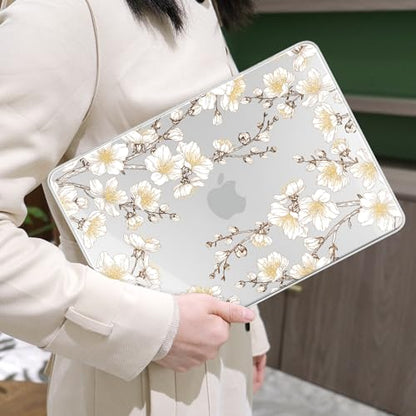MEEgoodo 4-in-1 Printed Case for MacBook Neo 13 inch 2026 Release Model A3404, Laptop Hard Shell Cases with Keyboard Skin & Screen Protector & Webcam Covers, Cherry Branches - color: Cherry Branches