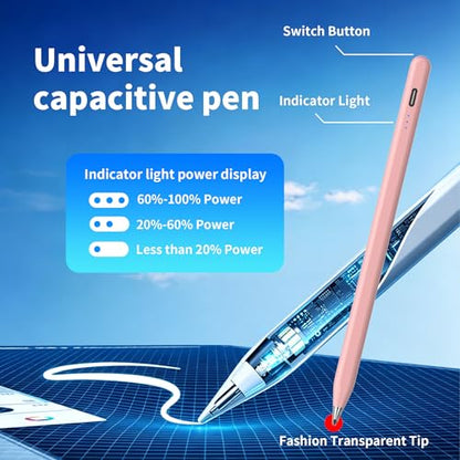 Galaxy Tab A11+ Stylus Pen for Samsung Table A11/A9+/A9 Drawing Stylus for Android Tablets, Precise Writing Pencil,Fast Charging,Auto Sleep,Button on/Off (Pink) - color: pink