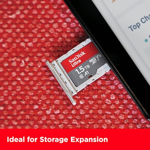 SANDISK 1.5TB Ultra microSDXC UHS-I Memory Card with Adapter - Up to 150MB/s, C10, U1, Full HD, A1, MicroSD Card - SDSQUAC-1T50-GN6MA - size: 1.5TB, style: Old Version