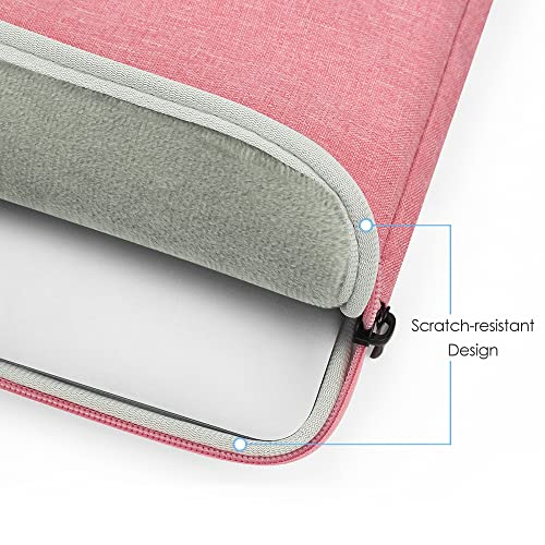 ProElife 13 Inch Laptop Sleeve for MacBook Air 13.6, Water-Resistant, Pink | Snug Fit, Protective Laptop Case, Anti-Scratch, Soft Inner Lining, Extra Storage, Travel Carry Case for Home, Office - color: Pink