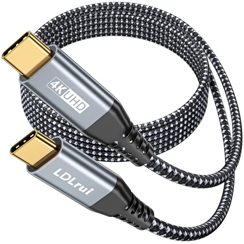 3FT USB C to USB C Cable, USBC Monitor Cable 4K Video Output, 20Gbps Data Transfer, Type C 100W PD Fast Charging Charger Cord for iPhone 16/15, iPad 10, Samsung T9, Dell Display - size: 3FT, style: Straight Type C