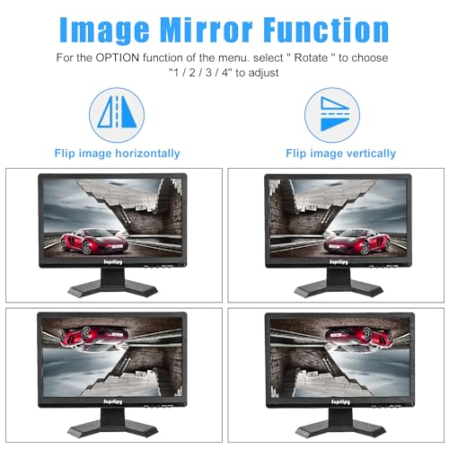 15.6 inch FHD Small IPS Monitor LCD Display Screen 1920x1080 60Hz 16:9 with BNC VGA AV Input Built-in Lounspeakers for CCTV Security Camera DVR PC RasPi - color: 15.6 Inch 1920x1080