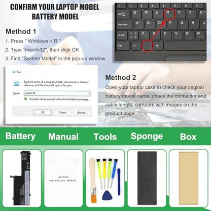 L19M3PD6 L19L3PD6 Laptop Battery Replacement for Lenovo Flex 5-15IIL05 5-14IIL05 5-14ARE05 5-14ALC05 5-15ALC05 5-15ITL05 Series Notebook L19C3PD6 L19D3PD6 SB10X49074 SB10X49076 11.52V 52.5Wh - size: 11.2*3.73*0.19inch L19M3PD6