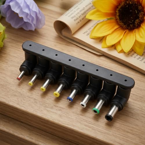 5.5 X 2.1 Mm Dc Power Jack, 8 Pcs DC Power Adapter Kit Right Angle Jack Converter Barrel Connector Set