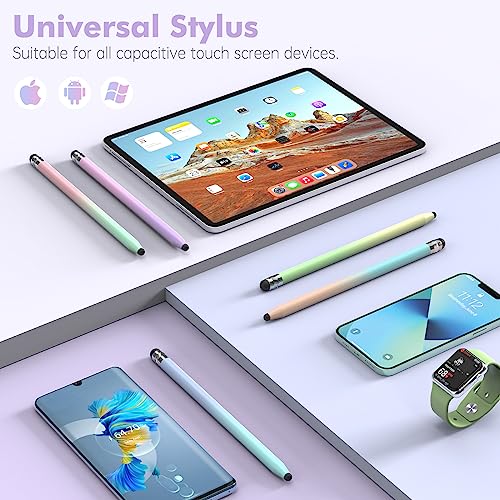 5Pcs Stylus Pens, 2 in 1 Stylists Stylus Pen for Touchscreen | Stylus for iPhone, iPad, Android Samsung Tablets Universal Touchscreen, High Sensitivity, Capacitive,with 10 Rubber Tips