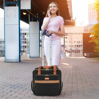 Ytonet Rolling Laptop Bag, 17.3 Inch Rolling Briefcase for Women Men, Water Resistant Computer Bag with Wheels for Work Travel College Business Overnight Teacher