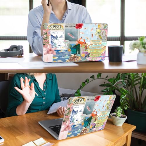 for MacBook Neo Case 13 inch 2026 A18 Pro (A3404), Anti-Scratch Protective Pattern Hard Shell Case, Trendy Laptop Cover with Keyboard Cover+Screen Film+Trackpad Film,Pastel Ocean Breeze - color: Pastel Ocean Breeze