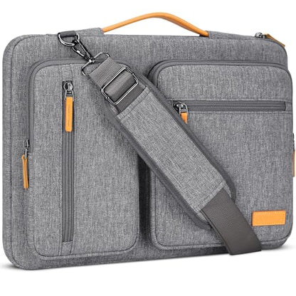 DOMISO 15.6 inch Laptop Case Sleeve Protective Cover Compatible with MacBook Pro 16 M4 M3 M2/Pro Max,15.6-16 inch HP Dell ASUS Lenovo Chromebook,Waterproof Computer Bag with Shoulder Strap,Grey - color: Grey, size: 15.6 inch