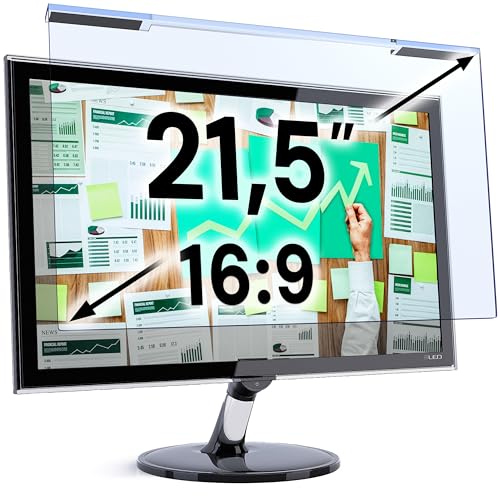 Blue Light Screen Protector for 21.5 Inch Computer Monitor and Laptop – Anti-UV Blue Light Blocking Film for Desktop PC, Eye Protection Filter, 19.3" x 11.3", 1 Pack - color: Blue Screen for Monitor, size: [1 Pack] Acrylic 21.5'' DIAGONAL (16:9)
