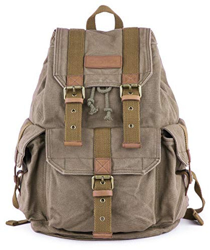 GOOTIUM 21101AMG-S Specially High Density Thick Canvas Backpack Rucksack, Field Tan, Small - color: Field Tan, size: Small