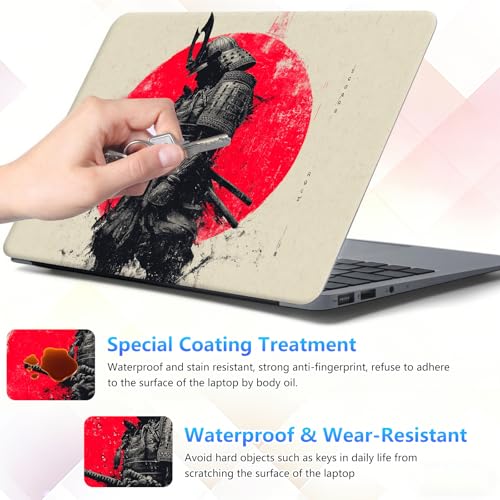 Laptop Skin Sticker Decal 15-15.6 Inch with Cute Mouse Pad, Universal Reusable Vinyl Sticker for 12.1 13 13.3 14 15.4 Inch Netbook and Notebook PC, Japanese Samurai - color: Japanese Samurai