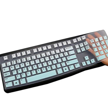 MUBUY Keyboard Cover Skin Protector for Logitech MK120 K120 Wired Keyboard, Keyboard Protective Skin US Layout (NOT Fit Other Model Keyboards)-MIntGreen - color: MintGreen