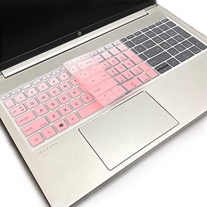 Keyboard Cover for 15.6" HP ProBook 450 G8 G9 G10/ 455 G8 G9 G10/ 650 G8/ HP Zbook Power G8 G9, HP ProBook 15.6 inch Laptop Keyboard Skin(NOT fit HP ProBook 450/455/650 G6 G7)-OmbrePink - color: OmbrePink