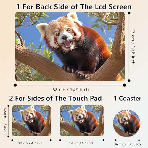 Laptop Skin Sticker Decal 15.6 Inch,12 13 13.3 14 15 15.6 in Laptop Netbook Skins for Notebook,Art Decal Removable Waterproof Scratch Resistant,Universal Vinyl Cover,Cute Raccoon Tree - color: Cute Raccoon Tree