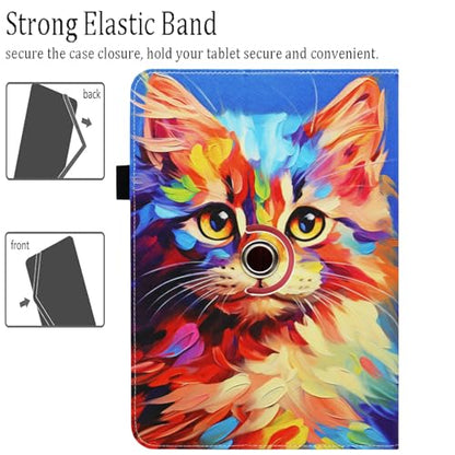 Universal 10 10.1 Inch Android Tablet Case, Dluggs 360 Degree Rotating Multi-Angle Viewing Stand Universal Case Cover for 10 10.1 and All 9.5-10.5 Inch Tablet, Cat - color: Cat