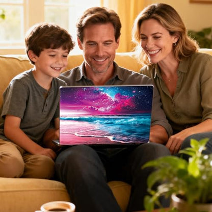 Universal Laptop Skin Sticker Decal for 11.6”12" 13" 13.3" 14" 15" 15.4" 15.6" Reusable Waterproof Scratch-Scratch Resistant Protective Vinyl Laptop Notebook Skin Stickers - Galaxy and Sea - color: Galaxy and Sea