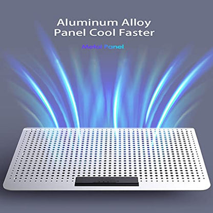 Gaming Laptop Cooler Silent Fan Metal Cooling Pads Port Portable Adjustable Notebook Stand for 12-16 Inch