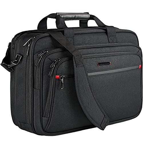 VANKEAN Expandable Waterproof Laptop Briefcase Fits Up to 17.3" for Travels