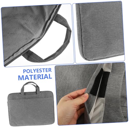 OSALADI Laptop Sleeve Protective Case for Business and Travel Spacious Compartment for Laptop and Essentials Front Pocket for Items Grey Color
