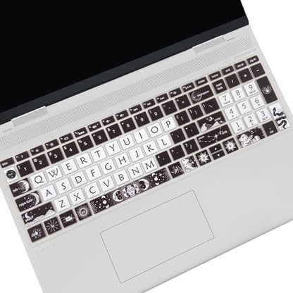Cute Keyboard Cover for 15.6’’ HP Laptop 15-dw 15-dy 15-ef 15-da/db/bs 15-dy5033dx 15-dw0083wm 15-ef2126wm 15-da0014dx, Envy x360 15m-dr/ds 17-bs/bw, Pavilion 15-cs/cc, Sun and Moon - color: Sun and Moon