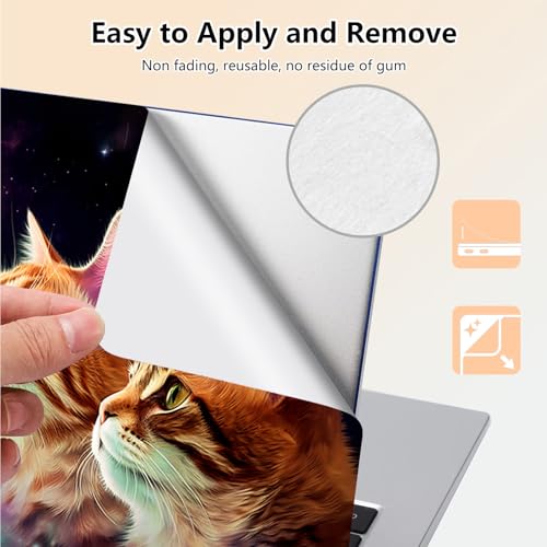 Laptop Skin Sticker Decal 15.6 Inch,12 13 13.3 14 15 15.6 in Laptop Netbook Skins for Notebook,Art Decal Removable Waterproof Scratch Resistant,Universal Vinyl Cover,Cute Cat Black - color: Cute Cat Black