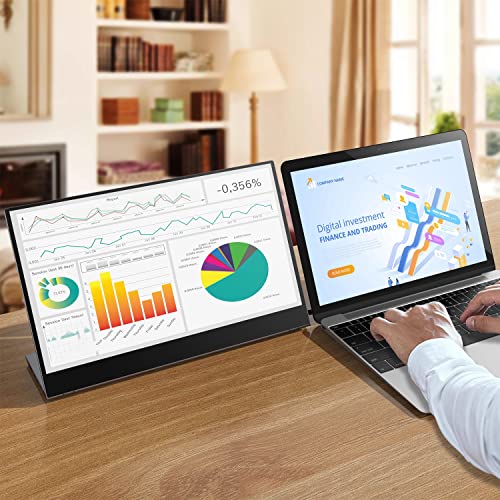 15.6" 4K Portable Monitor, Touchscreen UHD IPS Display,100% sRGB, USB-C/HDMI Laptop Display, Dual Speakers, Aluminum Alloy, Compatible with Laptop, PC, Smartphone, PS4/5, Xbox, Switch