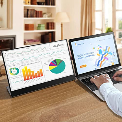 15.6" 4K Portable Monitor, Touchscreen UHD IPS Display,100% sRGB, USB-C/HDMI Laptop Display, Dual Speakers, Aluminum Alloy, Compatible with Laptop, PC, Smartphone, PS4/5, Xbox, Switch