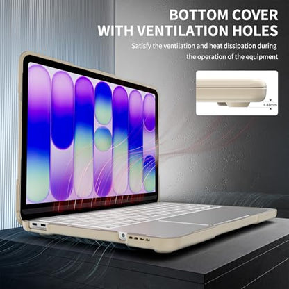 Batianda Heavy Duty Case for MacBook Neo 13 Inch 2026, Rock Gray | Fits Model A3404 A18 Pro Chip, Ergonomic Foldable Stand Holds 22lbs, TPU Bumper, Matte Translucent Shockproof Hard Shell - color: Rock Gray