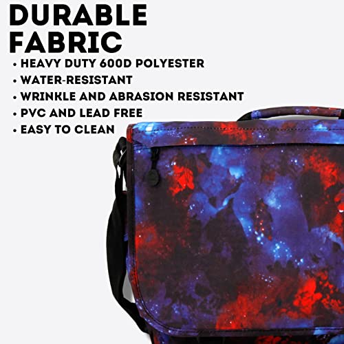J World New York Thomas Laptop Messenger Bag for Women & Men. Kids Computer Bookbag - color: Galaxy