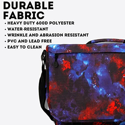 J World New York Thomas Laptop Messenger Bag for Women & Men. Kids Computer Bookbag - color: Galaxy