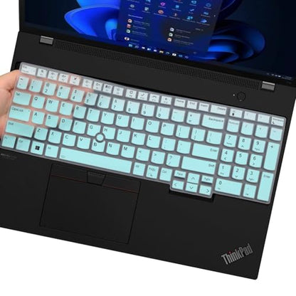 Keyboard Cover for Lenovo ThinkPad E16 L16 P16 P16v (Gen 2/Gen 1) / T16 P16s (Gen 3/Gen 2/Gen 1) 16 inch, Thinkpad L15 Gen 4/3 15.6 inch (Not Fit Thinkpad Z16,L15 Gen 2/1)-MintGreen - color: MGreen