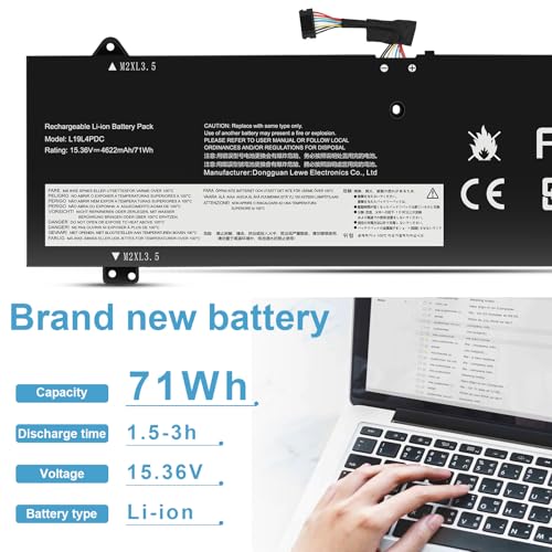 L19L4PDC L19C4PDC L19M4PDC Battery Replacement for Lenovo Ideapad Yoga 7-14ITL5 82BH 7-15ITL5 82BJ Yoga 7i (15 inch) 2 in 1 Series, 5B10Z26482 SB10Z26481 5B10Z26485 SB10Z26483 5B10Z26479 SB10Z26486 - size: 11.22*3.82*0.24inch L19L4PDC