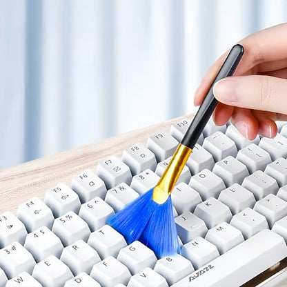 Keyboard Cleaning Kit 3-in-1, 10-Piece Handheld Dust Remover with Soft Brushes for Electronics, Office and Home, Colorful - color: Colorful