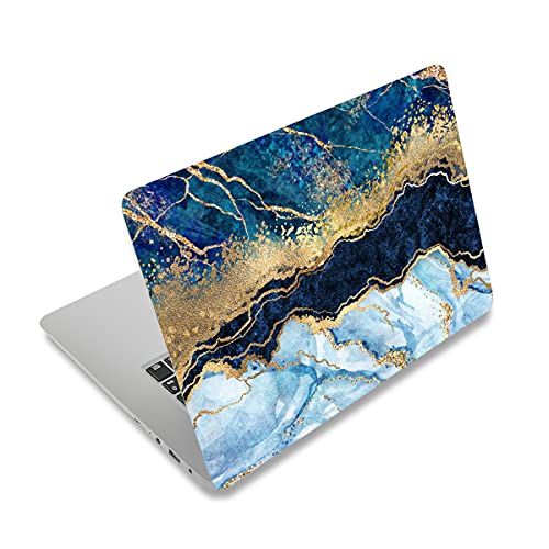 Laptop Skin Sticker Decal, 12" 13" 13.3" 14" 15" 15.4" 15.6 inch Laptop Universal Netbook PC Notebook Vinyl Reusable Skin Sticker Cover Art Case Protector Personalized, Blue Marble - color: Blue Marble