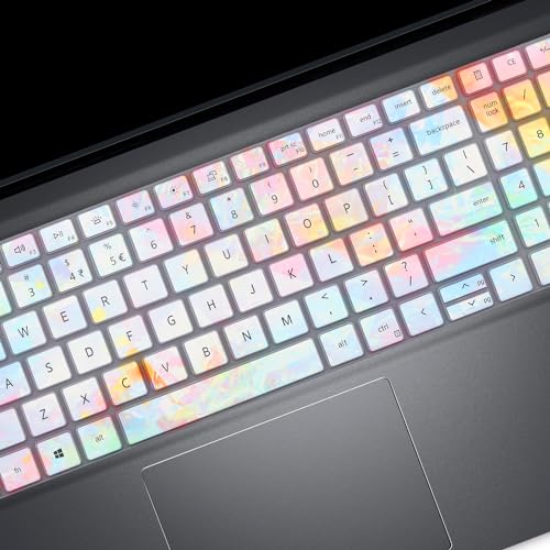 Colorful Keyboard Cover for 2025 Dell 15 Laptop DC15250 DC15255 15.6, Dell Inspiron 15 3510 3511 3515 3525 3530 3535 5510 5515 5518 7510 15.6, Vostro 3510 3520 3530 5510 5515 15.6, Inspiron 7610 - color: colors