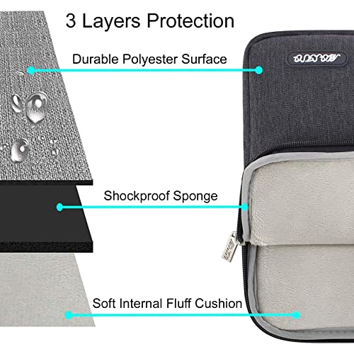 MOSISO Laptop Case 12.3 inch, 11-11.6 inch Laptop Sleeve Bag with Pocket | Compatible with MacBook Air 11.6, Acer HP Dell Lenovo Samsung, Surface Pro, Polyester Vertical Computer Bag, Space Gray - color: Space Gray, size: 12.3 inch