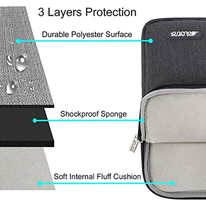 MOSISO Laptop Case 12.3 inch, 11-11.6 inch Laptop Sleeve Bag with Pocket | Compatible with MacBook Air 11.6, Acer HP Dell Lenovo Samsung, Surface Pro, Polyester Vertical Computer Bag, Space Gray - color: Space Gray, size: 12.3 inch