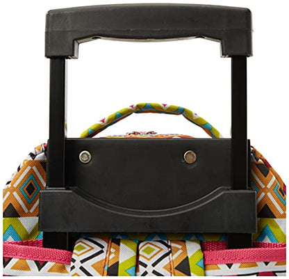 Rockland Double Handle 17" Rolling Backpack, Tribal - color: TRIBAL, size: One Size