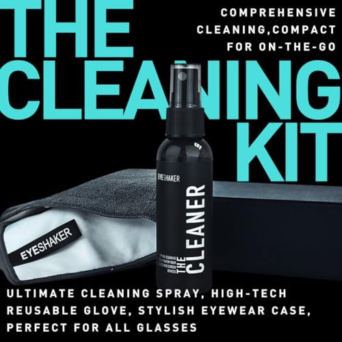 Eyeshaker Screen Cleaning Set with Microfiber Cloth Cleaning Solution and Spray Bottle - Display Cleaner for LCD, LED, QLED, OLED, TFT monitors and Mobile Phone Displays