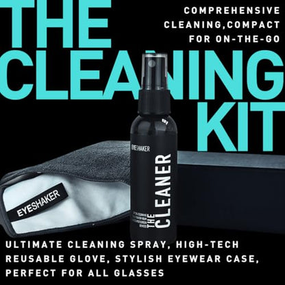 Eyeshaker Screen Cleaning Set with Microfiber Cloth Cleaning Solution and Spray Bottle - Display Cleaner for LCD, LED, QLED, OLED, TFT monitors and Mobile Phone Displays