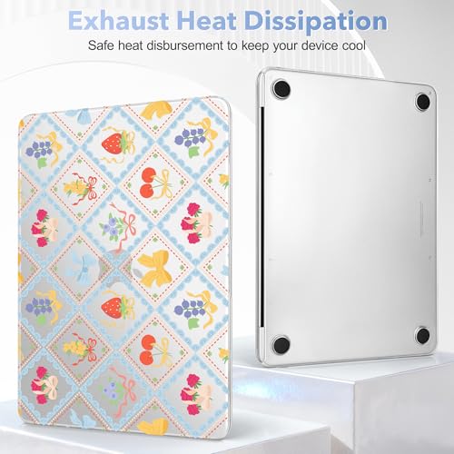 May Chen for MacBook Neo Case 13 inch 2026 | 100% Match Official Color | Pattern Printing, Anti-Crack & Scratch & Fingerprint | Protective Hard Shell Cases Laptop Model A3404 - Fruits Bows - color: Fruits bows