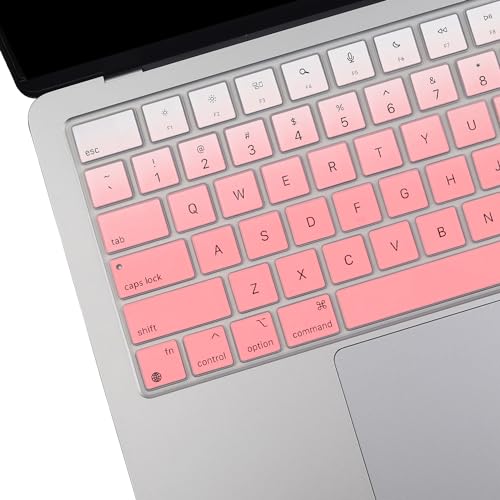 2 Pack Keyboard Cover for MacBook Pro 14" 16" M5-M1 Pro/Max 2026-2021 A3426 A3427 A3428 A3429 A2442 A2779 A2918 A2992 A2485 A2780 A2991,2026-2023 MacBook Air M5-M2 13.6" 15.3" laptop Skin,US Layout-OP - color: OmbrePink+TPU