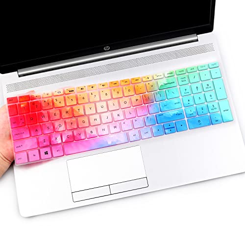 Keyboard Cover Compatible with HP 15.6 Laptop 15-dw 15-dy 15-ef 15-db 15-da 15-bs 15-bw 15t 15z, HP 17.3 Laptop 17-by 17-bs 17-bw 17-ca 17-by1053dx 17-by4061nr-Colorful - color: Colorful