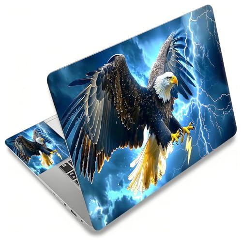 Laptop Skin Sticker Decal, Universal Reusable Vinyl Laptop Cover for 12" 13" 13.3" 14" 15" 15.4" 15.6" Notebook PC, Waterproof Scratch-Resistant with 2 Wrist Pads, Easy to Apply & Remove,Eagle - color: Eagle