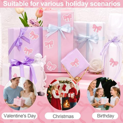 for iPad Case with 10 Sets of 120 Pcs Cute DIY Vinyl Laptop Stickers Tweezers Decals,Waterproof Aesthetic Stickers Suitable for Phone,Water Bottles, Cups, Suitcases, Anywhere-Little PinkBow - color: Little Pink Bow